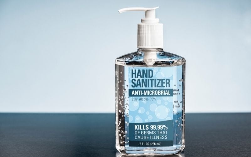 Photo of a bottle of hand sanitizer