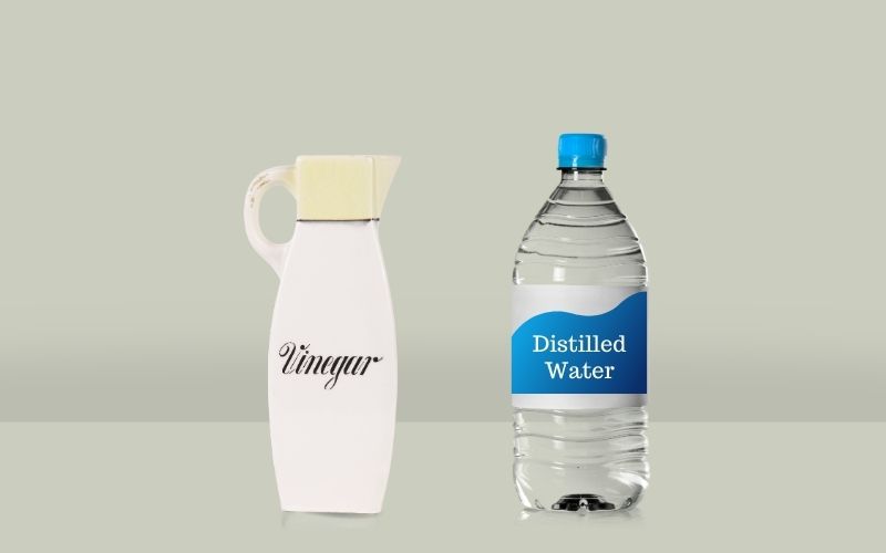 Image showing a bottle of distilled water and vinegar